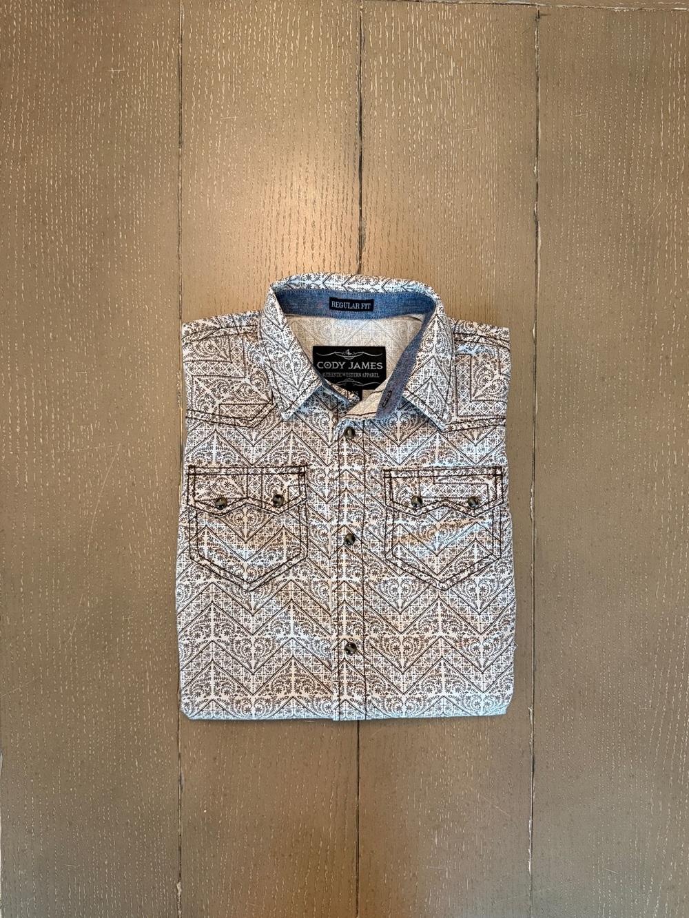 Cody James Boys’ Youth Long-Sleeve Pearl Snaps Paisley Western Shirt • Size XS